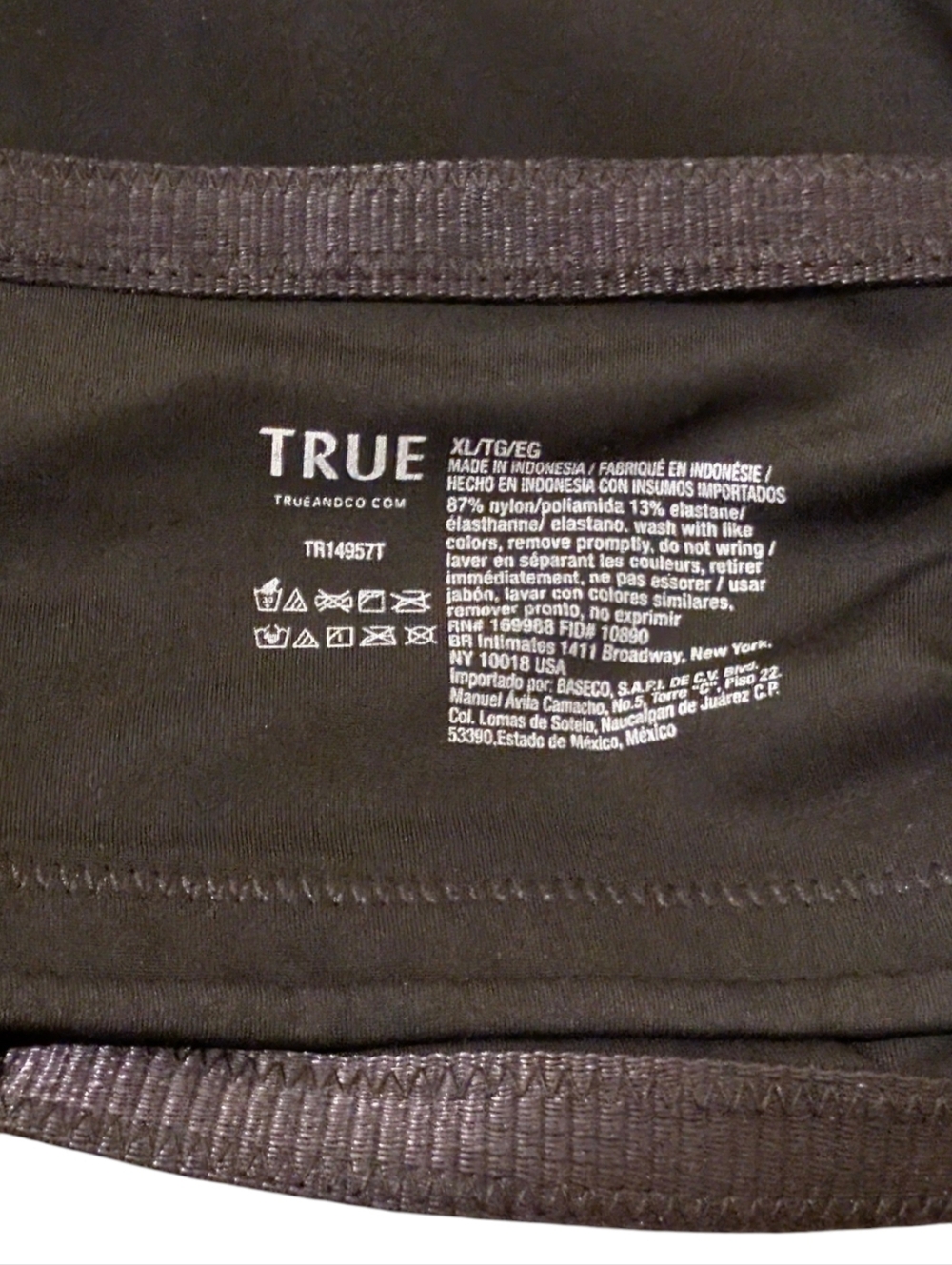 ✨ NWT True & Co Everybody Bandeau Bra XL Black Convertible Strapless  ✨ - Picture 4 of 8